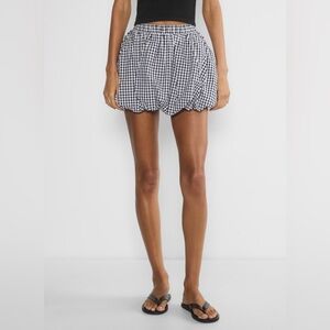 Aritzia Sunday Best Bubbly Gingham Poplin Mini Skirt